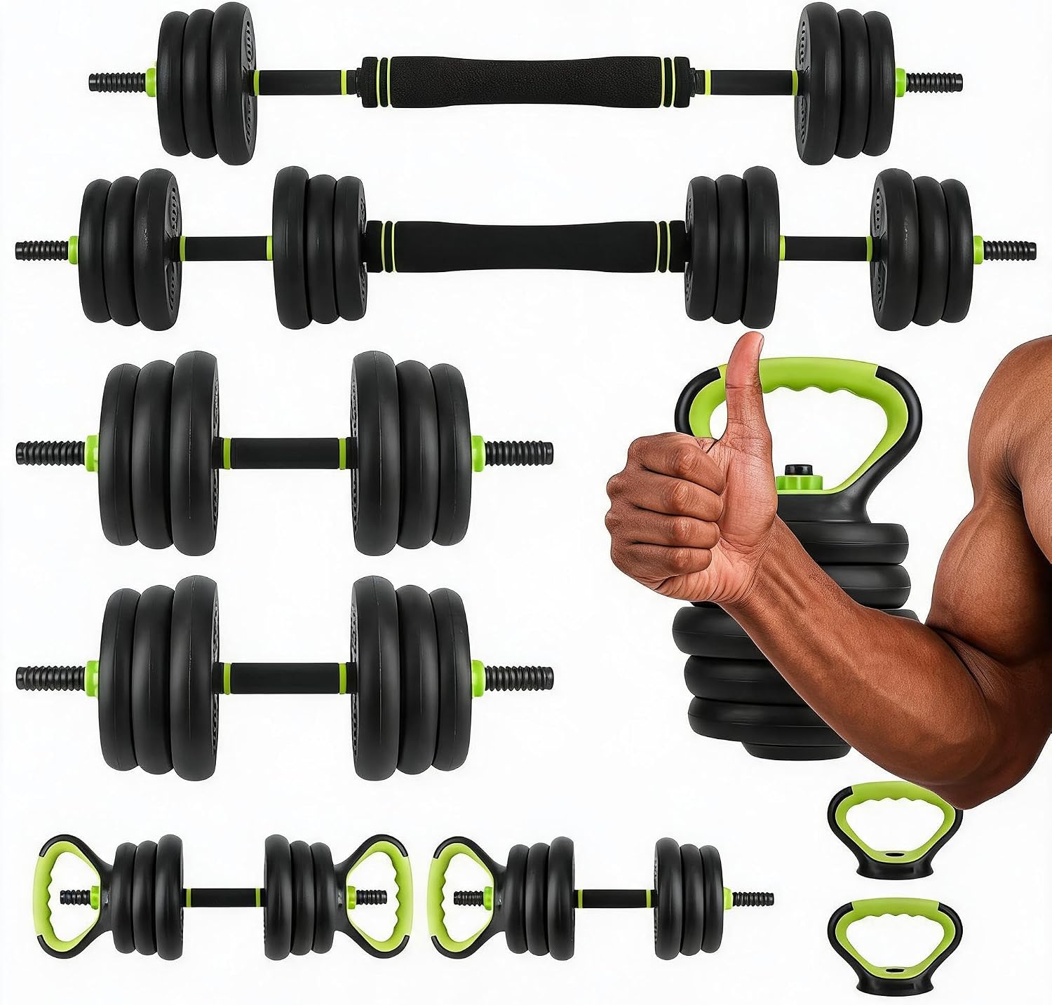 Home Gym Dumbbell Set - مجموعة دمبل قابلة للتعديل 4 في