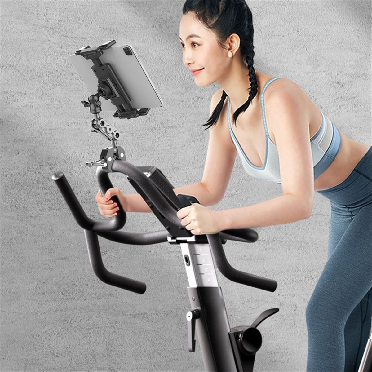 حامل جهاز لوحي AA86 لدراجة الت - مراجعة Home Gym Video وسعره