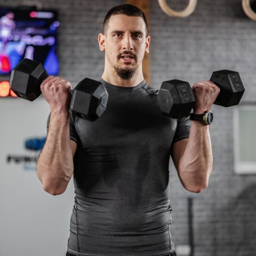مجموعة دمبل مطاطية 40/45/50 رط - مراجعة Home Gym Dumbbell Set وسعره