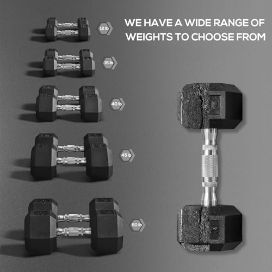 مجموعة دمبل مطاطية 40/45/50 رط - مراجعة Home Gym Dumbbell Set وسعره