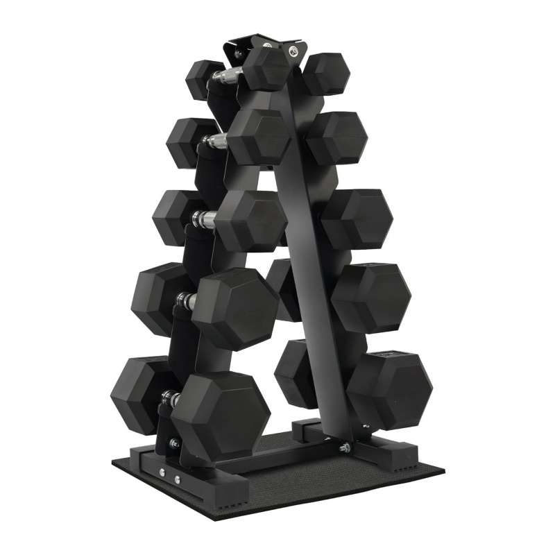 مجموعة أثقال هكس مغطاة بالمطاط - مراجعة Home Gym Dumbbell Set وسعره