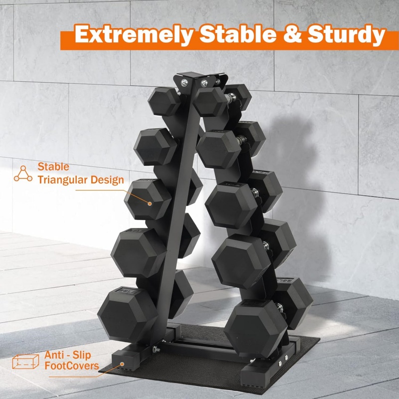 مجموعة أثقال هكس مغطاة بالمطاط - مراجعة Home Gym Dumbbell Set وسعره