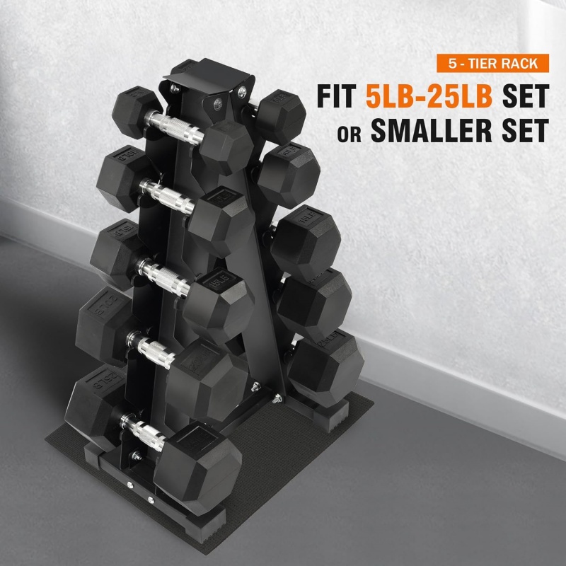 مجموعة أثقال هكس مغطاة بالمطاط - مراجعة Home Gym Dumbbell Set وسعره