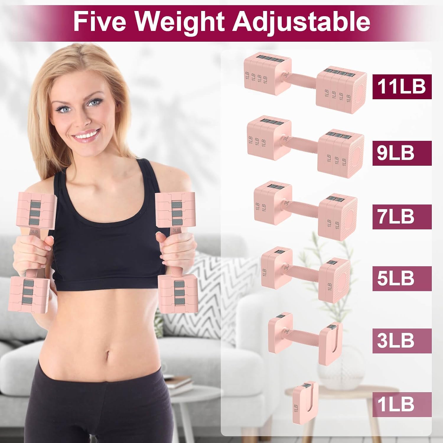 مجموعة دمبلز قابلة للتعديل من  - مراجعة Home Gym Dumbbell Set وسعره