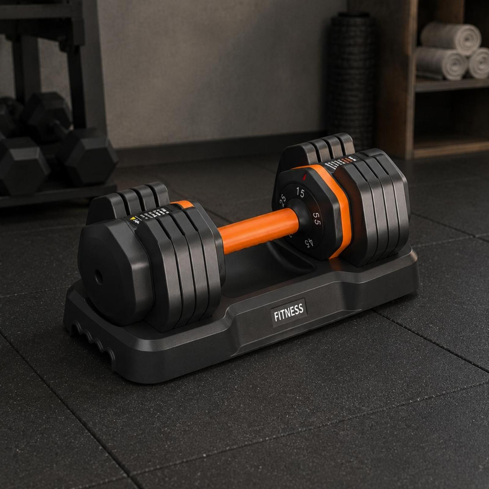 دمبل قابل للتعديل مع قاعدة مصب - مراجعة Home Gym Dumbbell Set وسعره