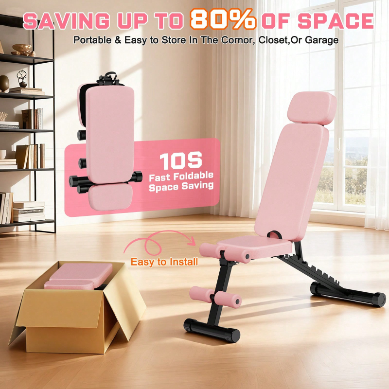 مقعد تمارين قابل للتعديل بـ 9  - مراجعة Home Gym Foldable وسعره